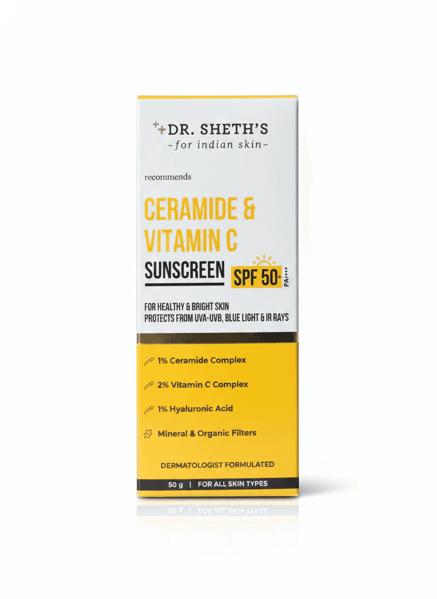 Dr. Sheth's Ceramide & Vitamin C Sunscreen SPF 50+ PA+++-50 gram