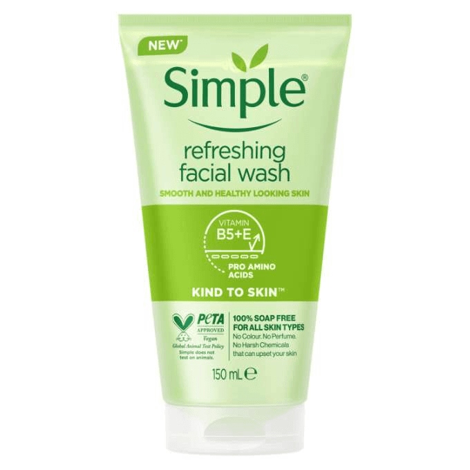 Simple Kind To Skin Refreshing Facial Wash 150ml
