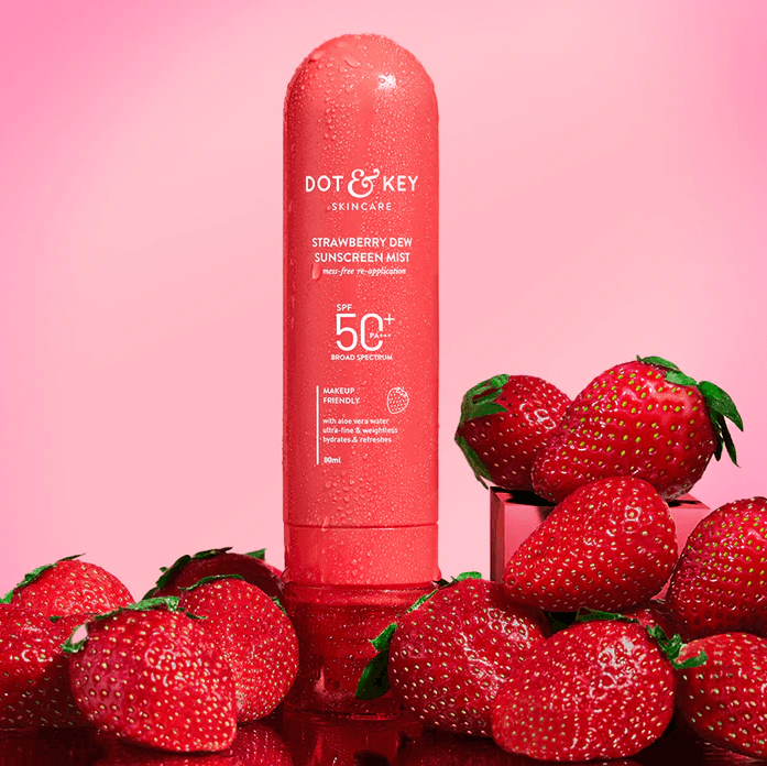 Strawberry Sunscreen Face Mist In-Vivo Tested SPF 50+ PA+++